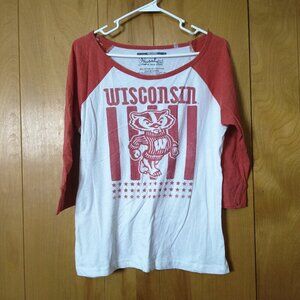 Royce Apparel Wisconsin Badgers Women's Medium 3/4 Sleeve Shirt